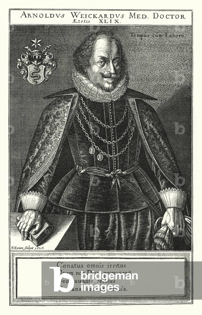 Arnold Weickard, German doctor (engraving)