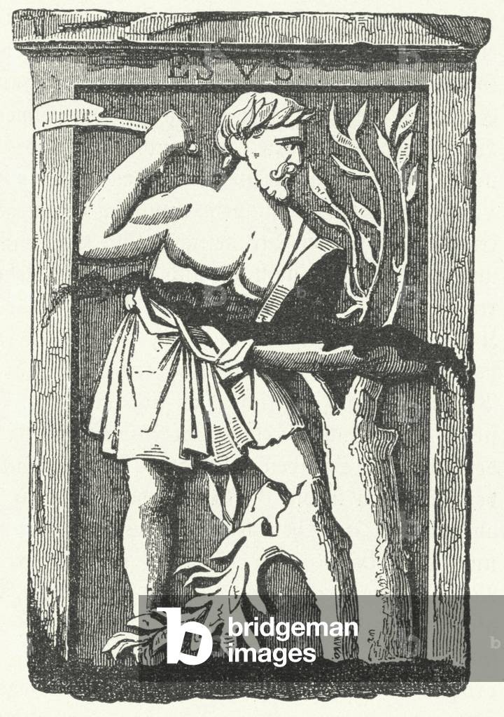 The Gaulish God Esus (engraving)