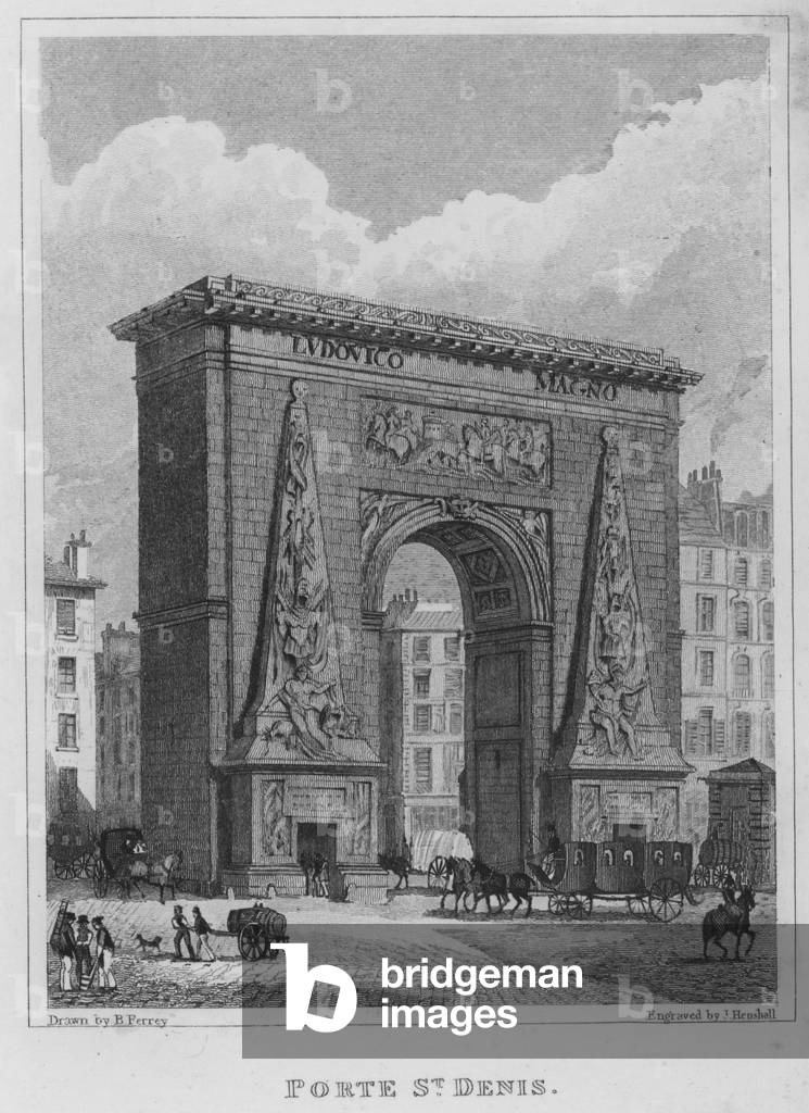 Paris, Porte St Denis (engraving)