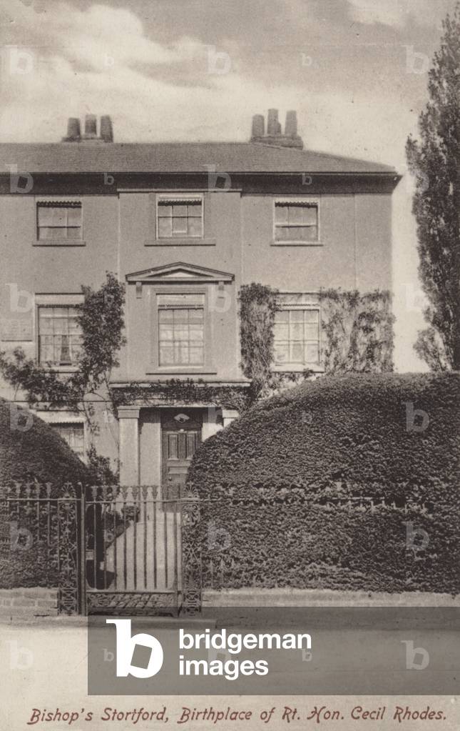 Bishop's Stortford, Birthplace of Right Honourable Cecil Rhodes (b/w photo)