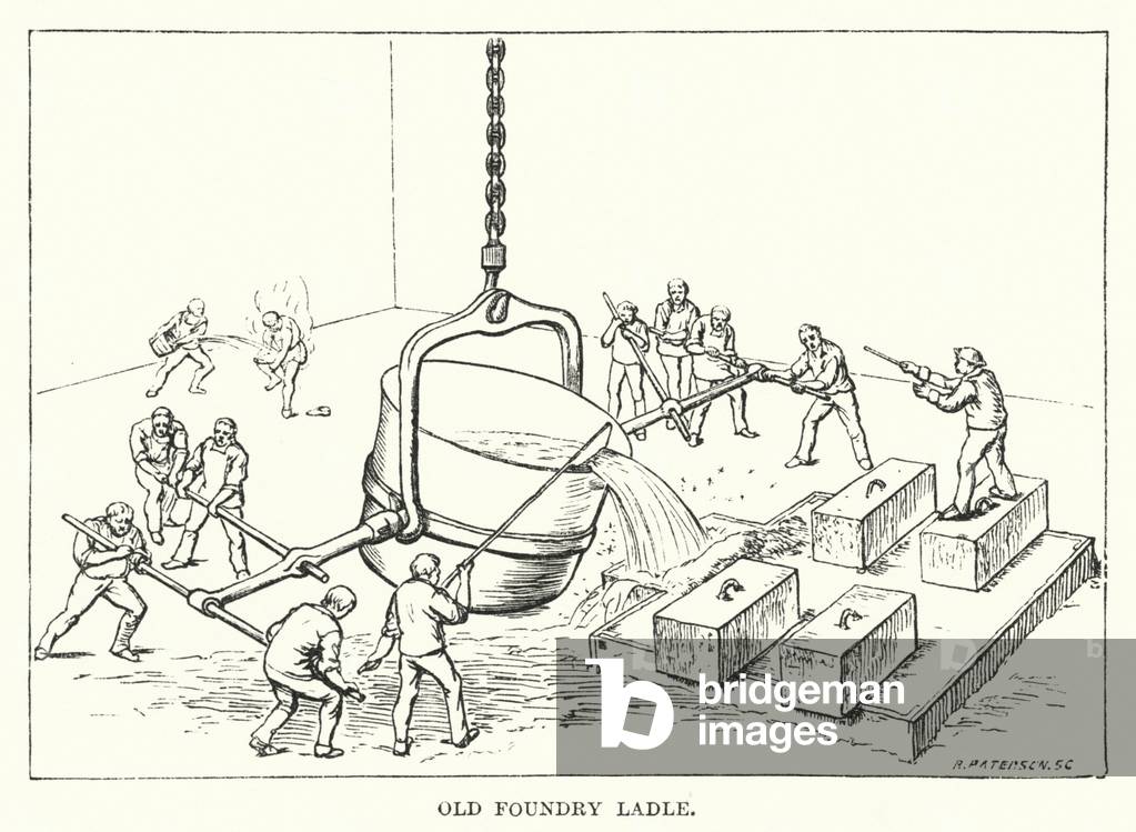 Old Foundry Ladle (engraving)