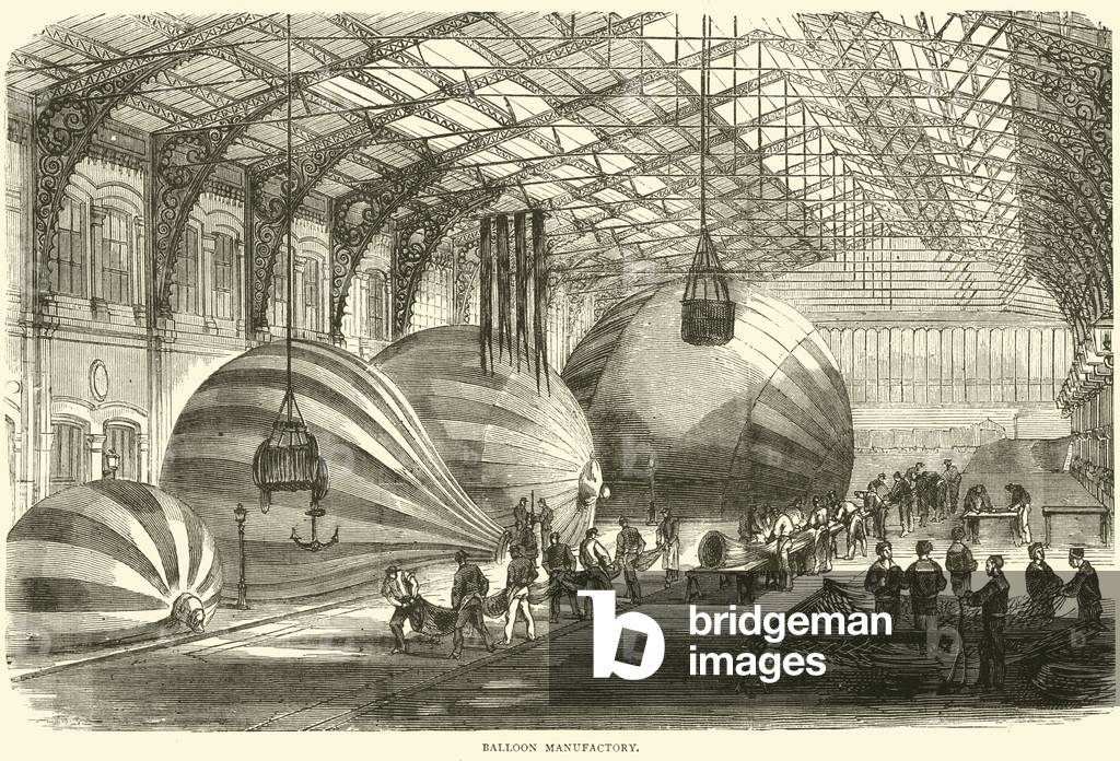 Balloon Manufactory, October 1870 (engraving)