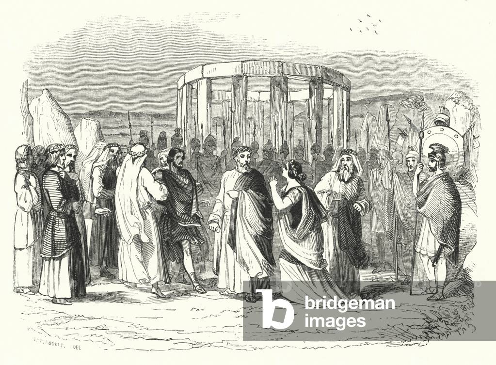 Illustration for the opera Norma, by Bellini (engraving)