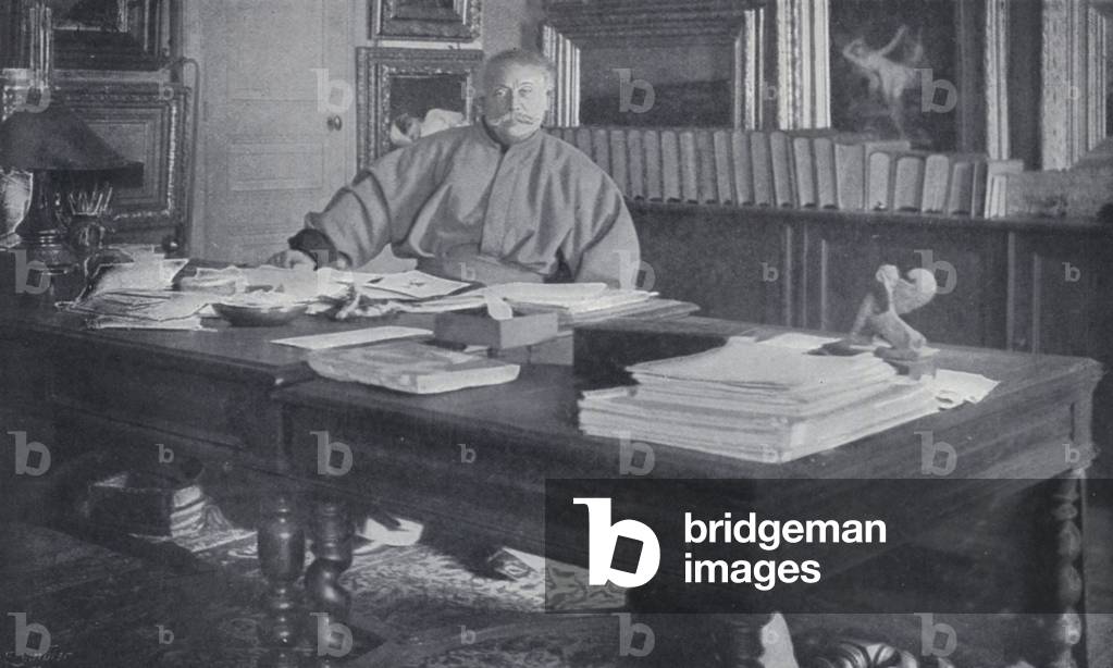 Alexandre Dumas in his Study (b/w photo)