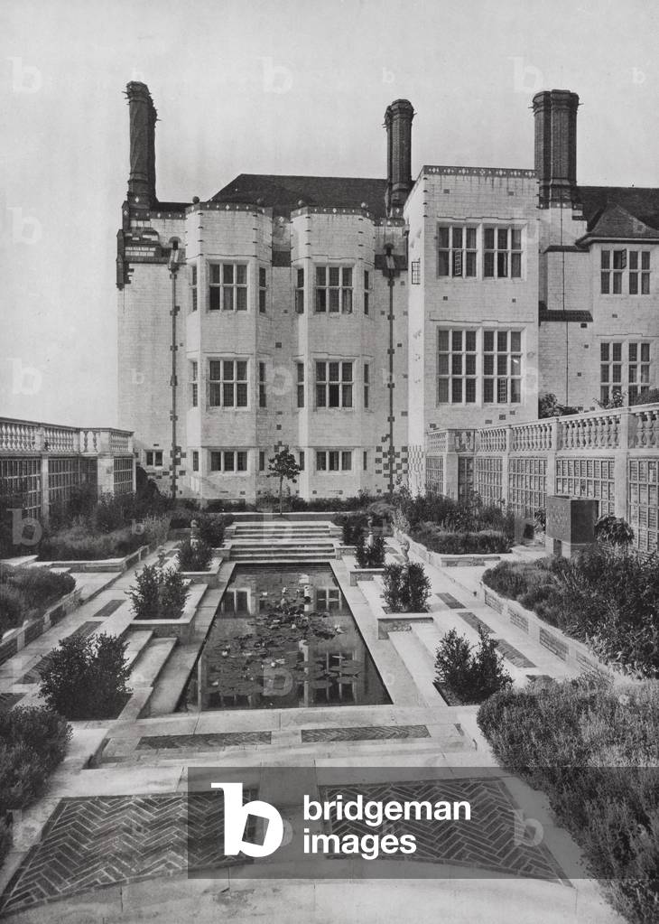 Marsh Court, Hampshire, England (b/w photo)