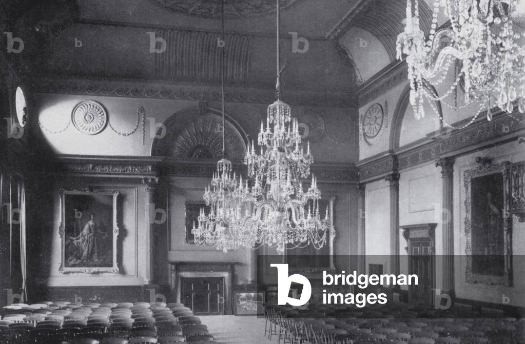 Bath: The Banqueting Hall, Guildhall (b/w photo)