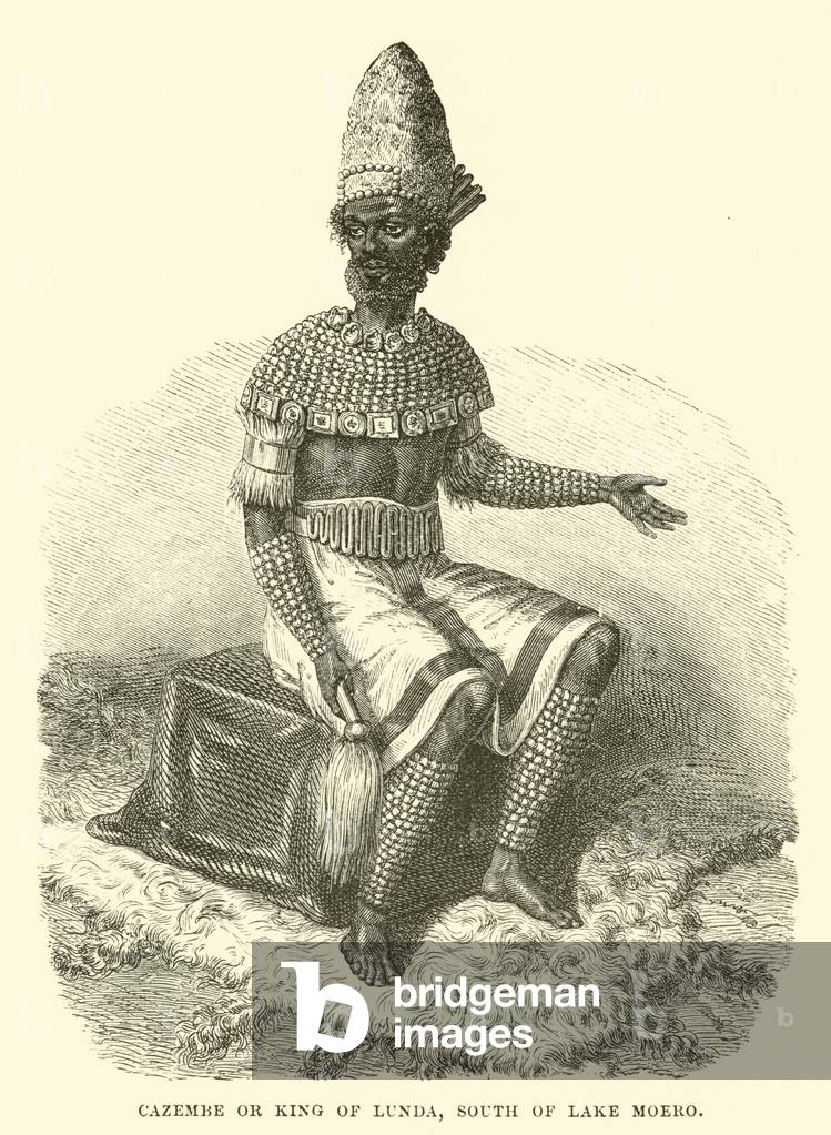 Cazembe or King of Lunda, South of Lake Moero (engraving)