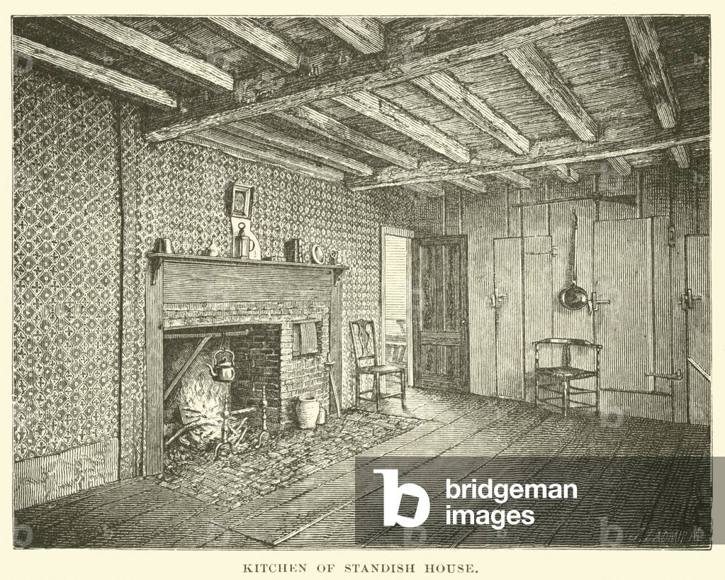 Kitchen of Standish House (engraving)