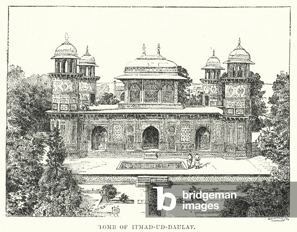 India: Tomb of Itmad-ud-Daulat (engraving)
