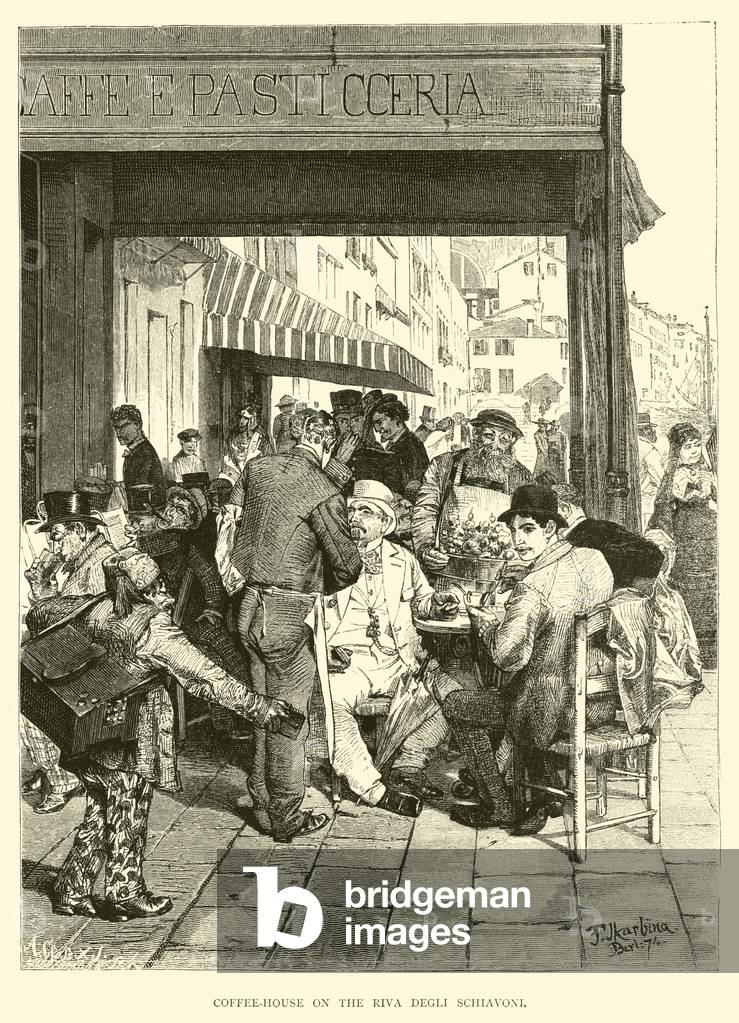 Coffee-house on the Riva Degli Schiavoni (engraving)
