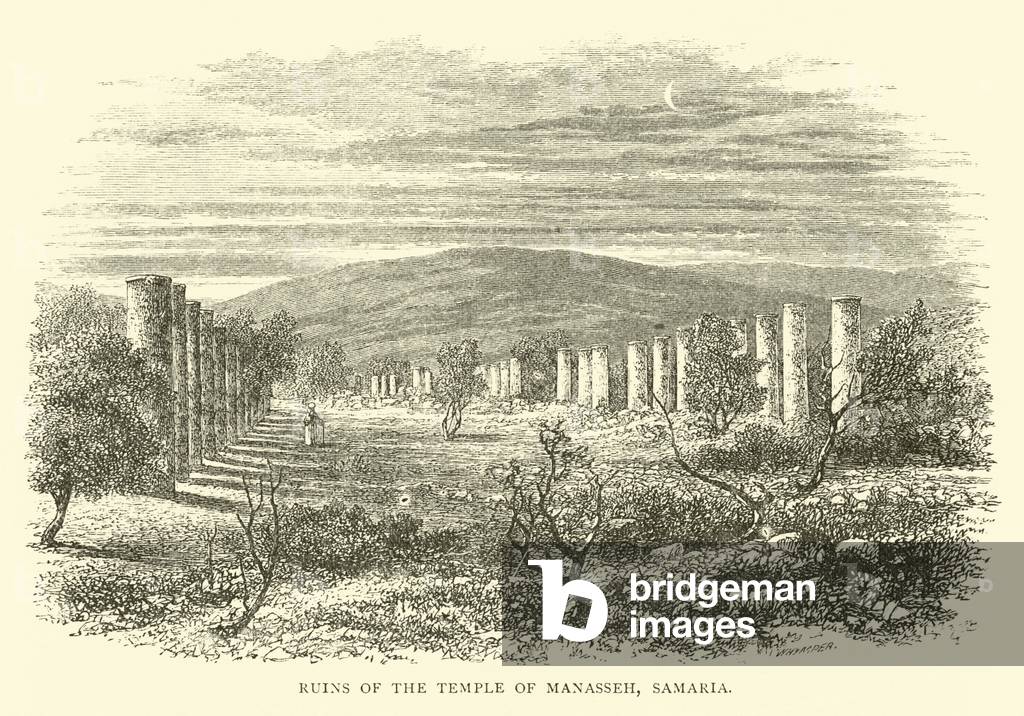 Ruins of the Temple of Manasseh, Samaria (engraving)