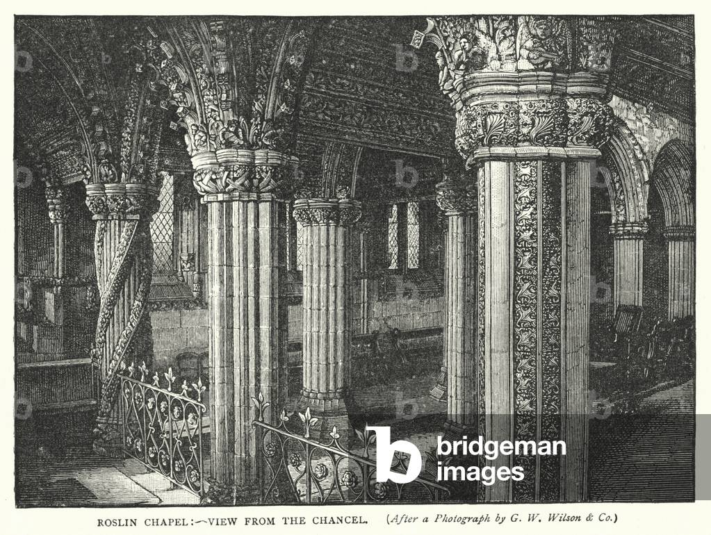 Roslin Chapel, View from the Chancel (engraving)