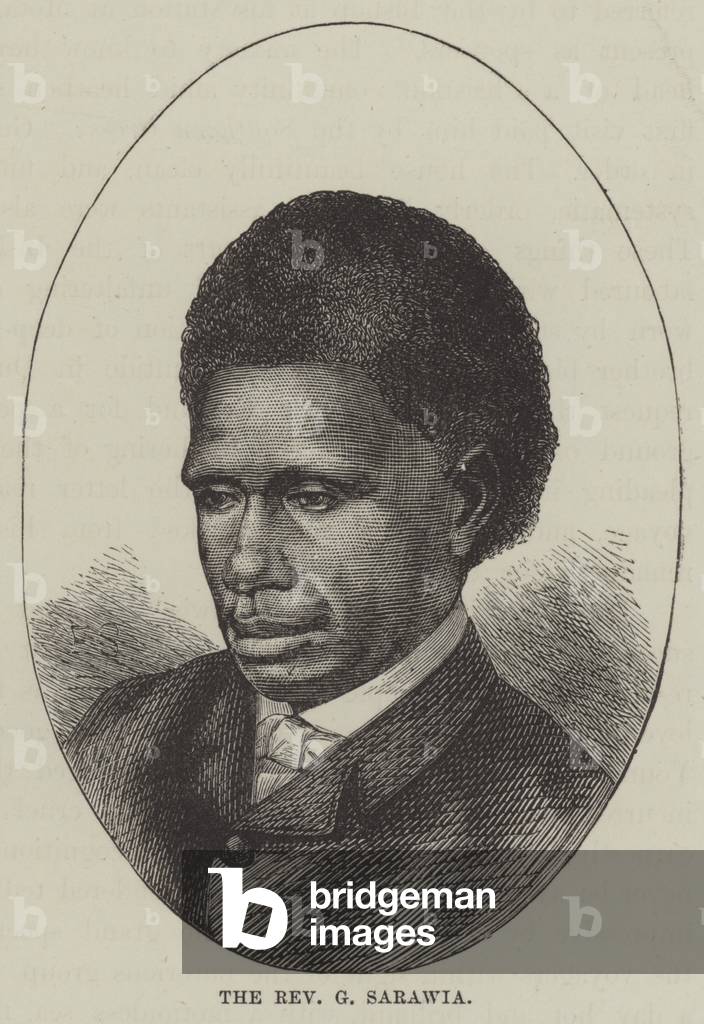 The Reverend G Sarawia (engraving)
