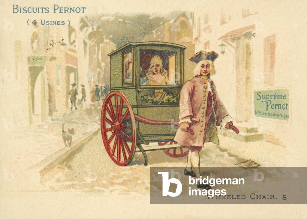 Wheeled chair (chromolitho)