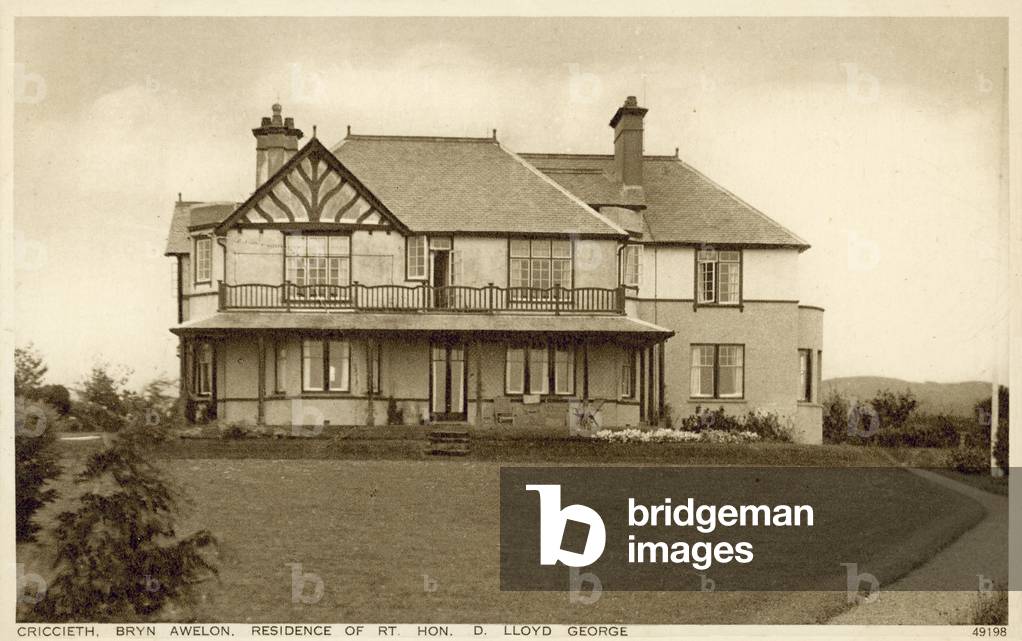 Bryn Awelon, residence of David Lloyd George, Criccieth, Carnarvonshire, Wales (photo)