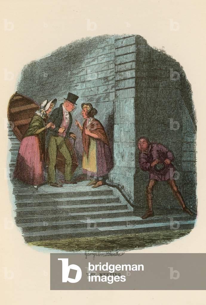 Illustration for Oliver Twist (colour litho)