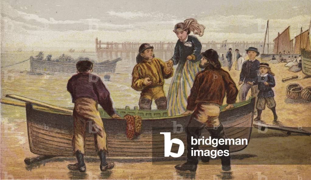 The Seaside (colour litho)