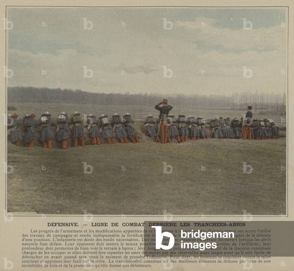 Defensive, Ligne de Combat Derriere les Tranchees-Abris (coloured photo)