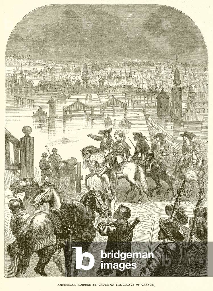 Amsterdam Flooded by order of the Prince of Orange (engraving)