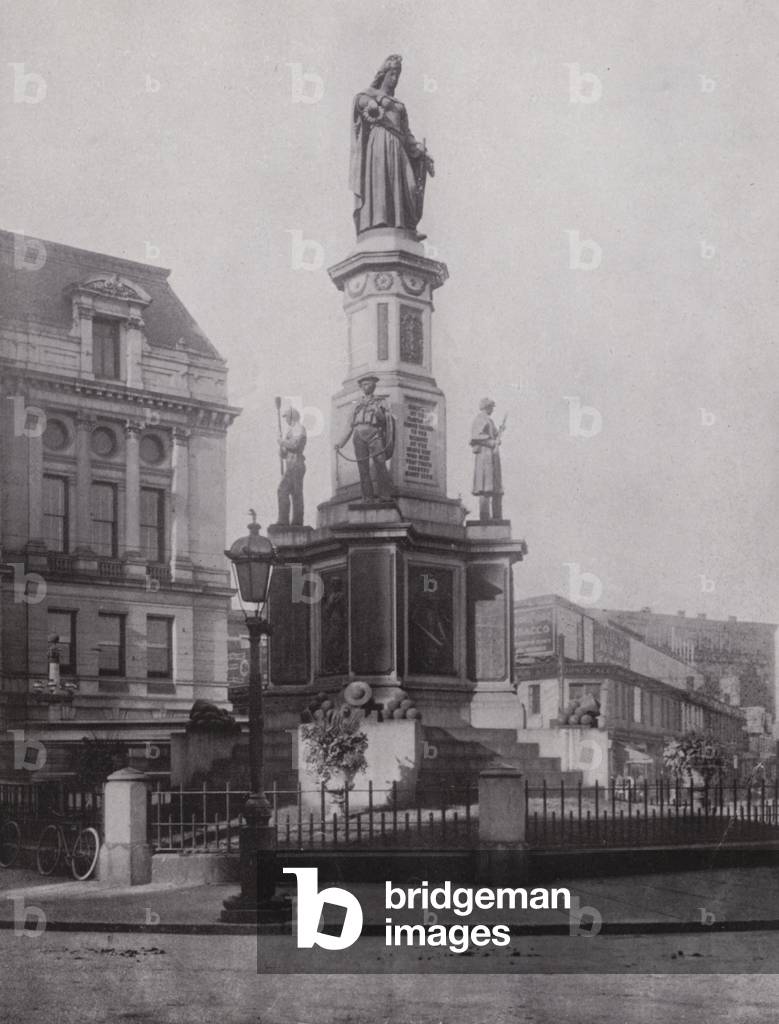 Providence, Rhode Island: Soldiers' and Sailors' Monument (b/w photo)