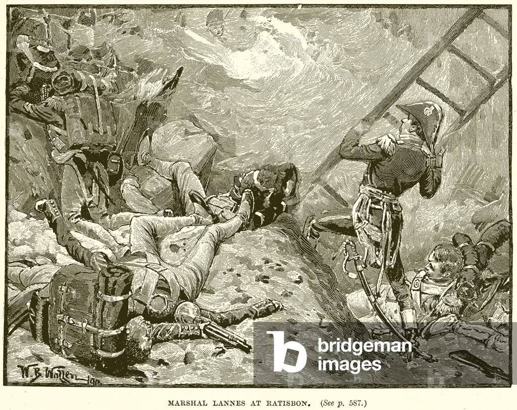 Marshal Lannes at Ratisbon (engraving)