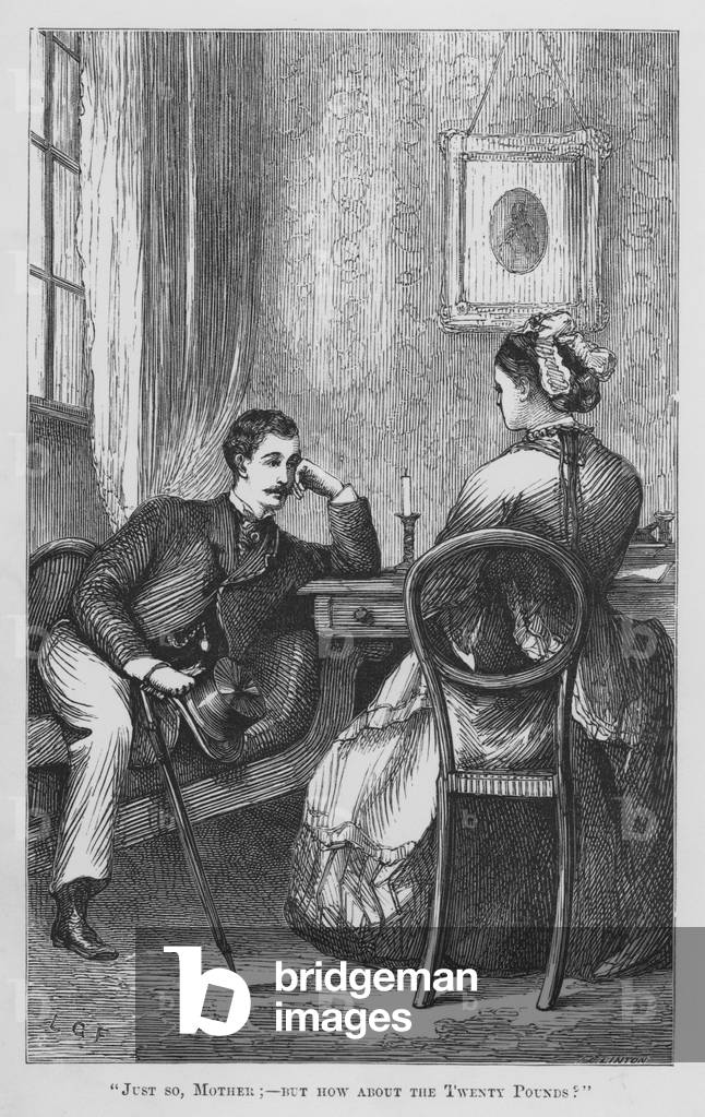 Illustration for The Way We Live Now by Anthony Trollope (engraving)