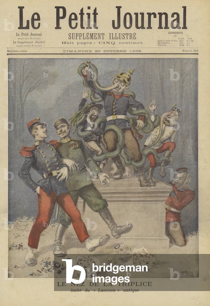 The nose of the Triple Alliance (colour litho)