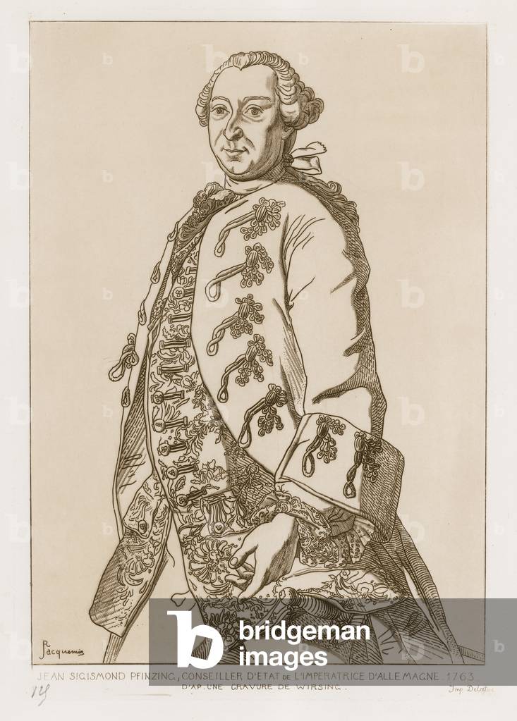 John Sigismund Pfinzing, state councilor of the Empress of Germany, 1763 (engraving)