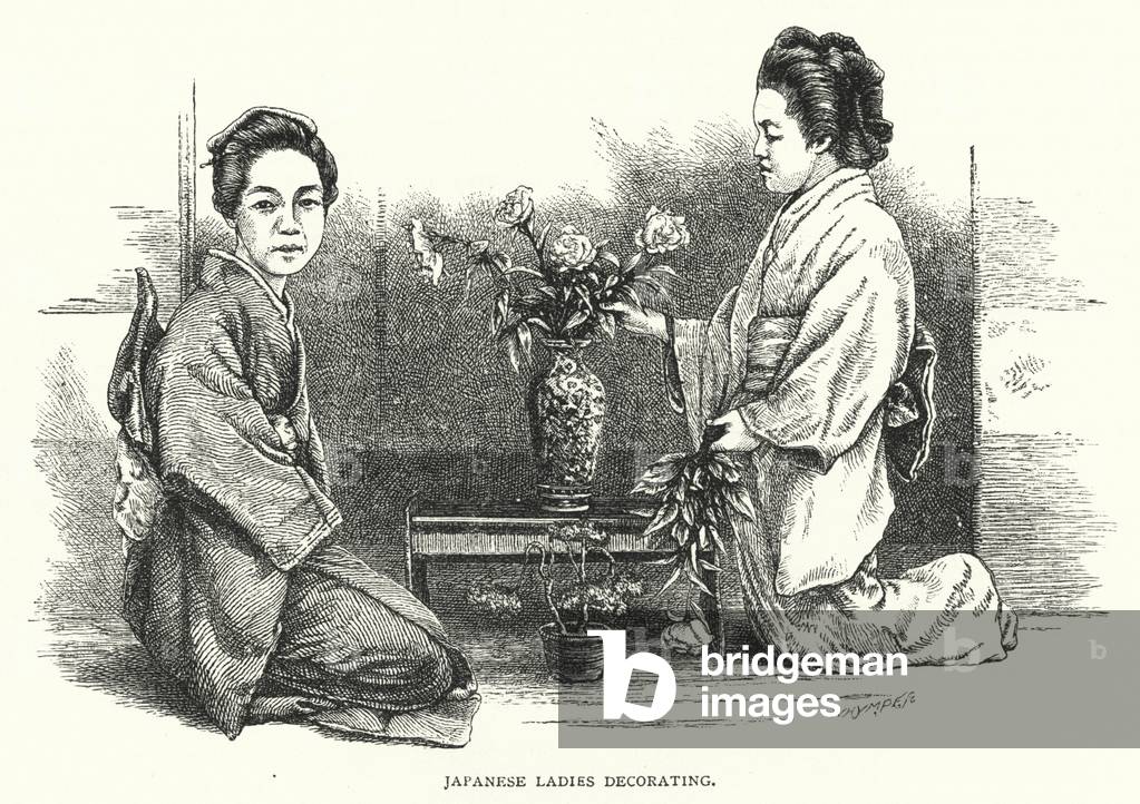 Japanese Ladies Decorating (engraving)