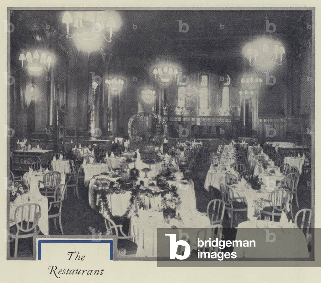 Hotel Victoria, The Restaurant (b/w photo)