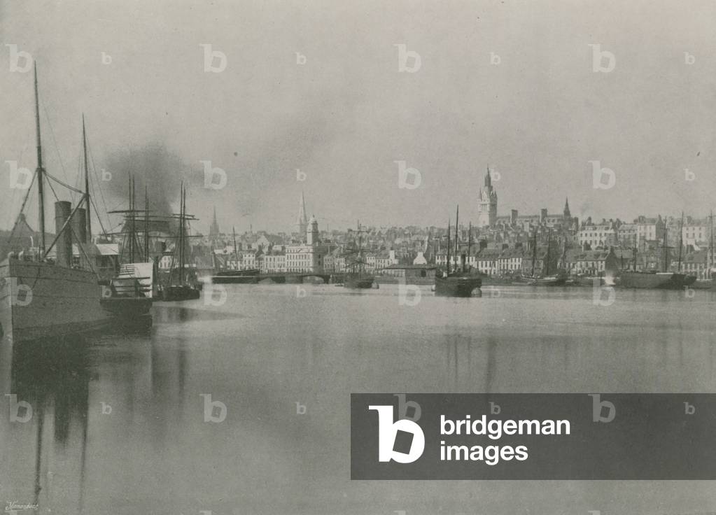 Aberdeen, General View from the River (b/w photo)