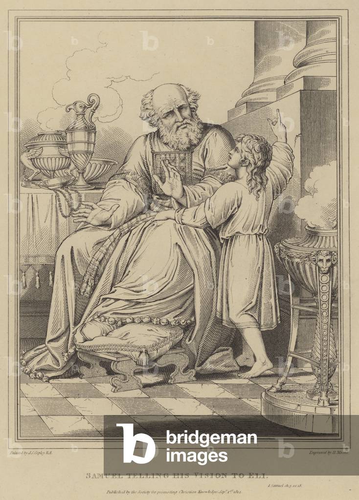 Samuel telling his Vision to Eli, 1 Samuel (engraving)