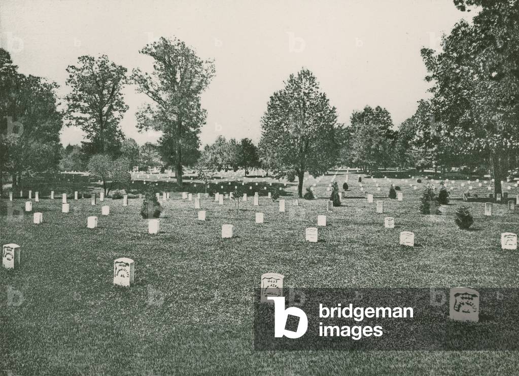 Soldiers' graves, Arlington Heights (photogravure)