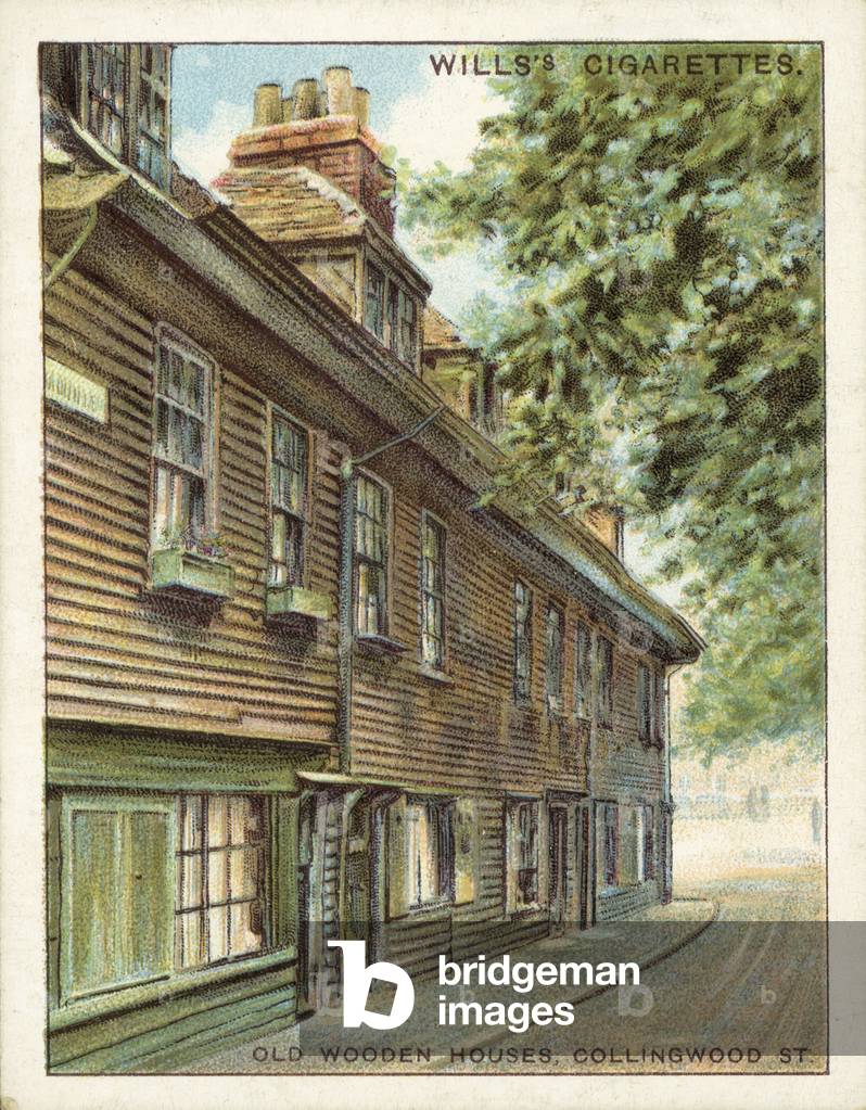 Old London, Old Wooden Houses, Collingwood Street (chromolitho)