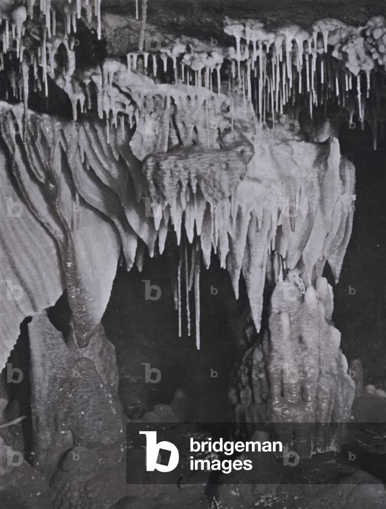 Royal Cave, Niobe's Bower, Buchan (b/w photo)
