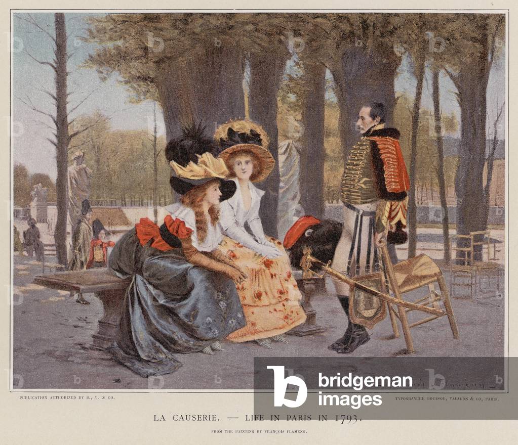 La Causerie (colour litho)