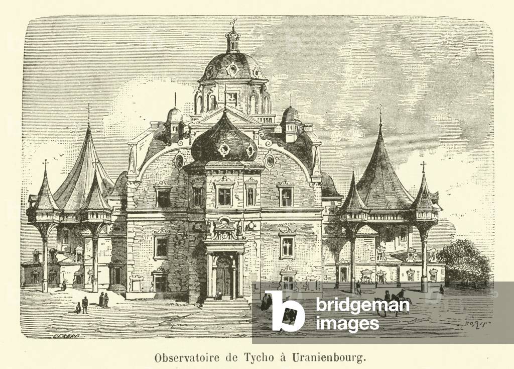 The observatory of Tycho Brahe at Uranienbourg (engraving)