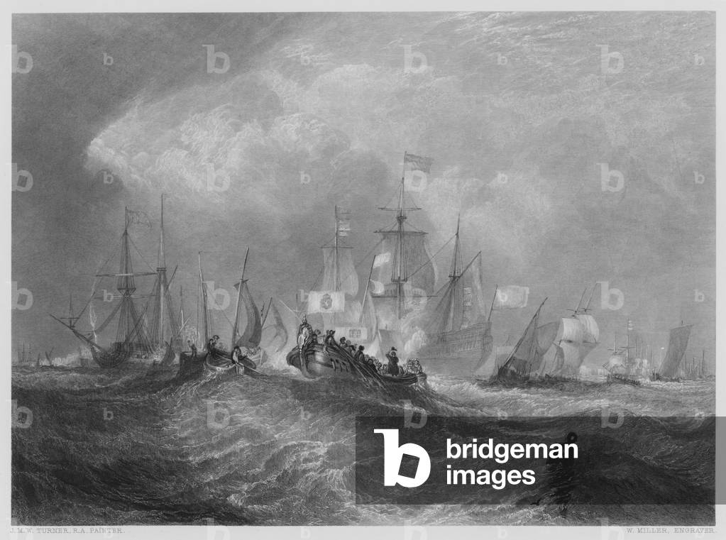 The Prince of Orange Landing at Torbay, from the picture in the Vernon Gallery (engraving)