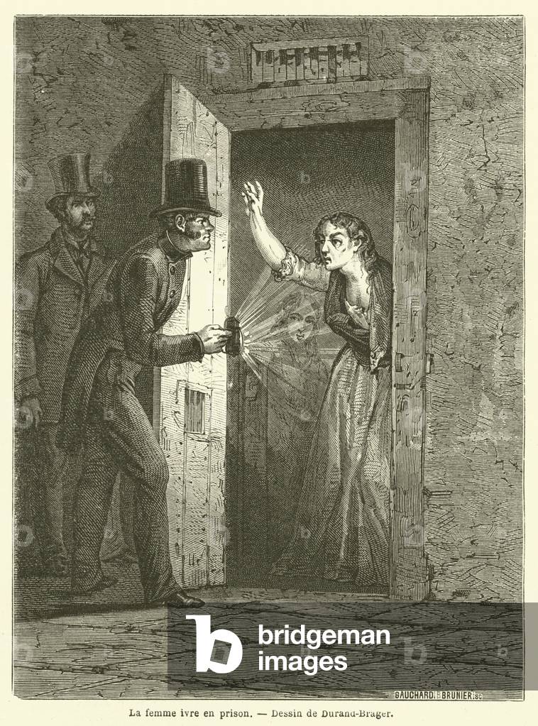 La femme ivre en prison (engraving)