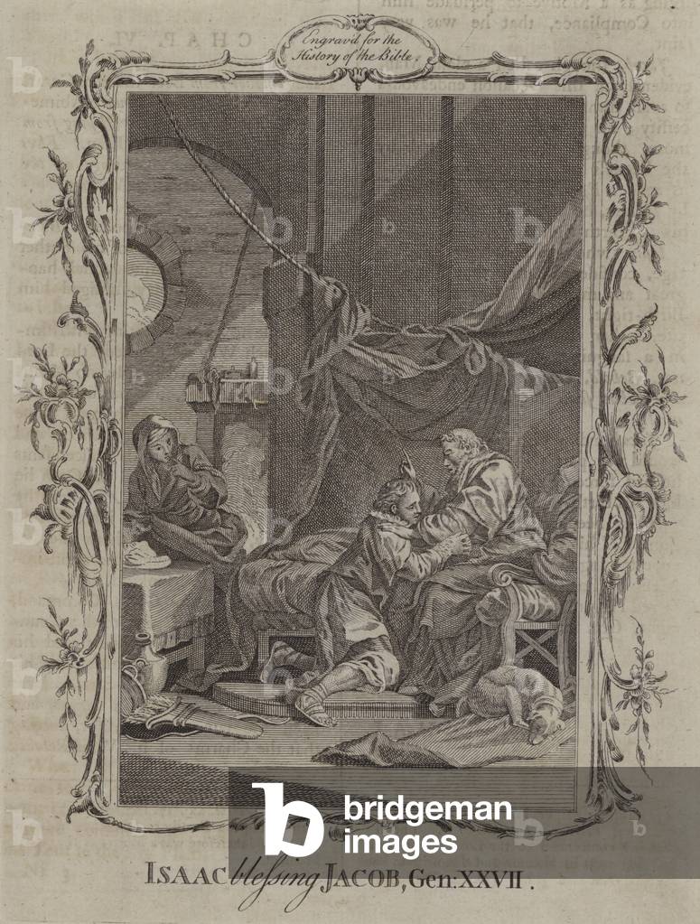 Isaac blessing Jacob (engraving)