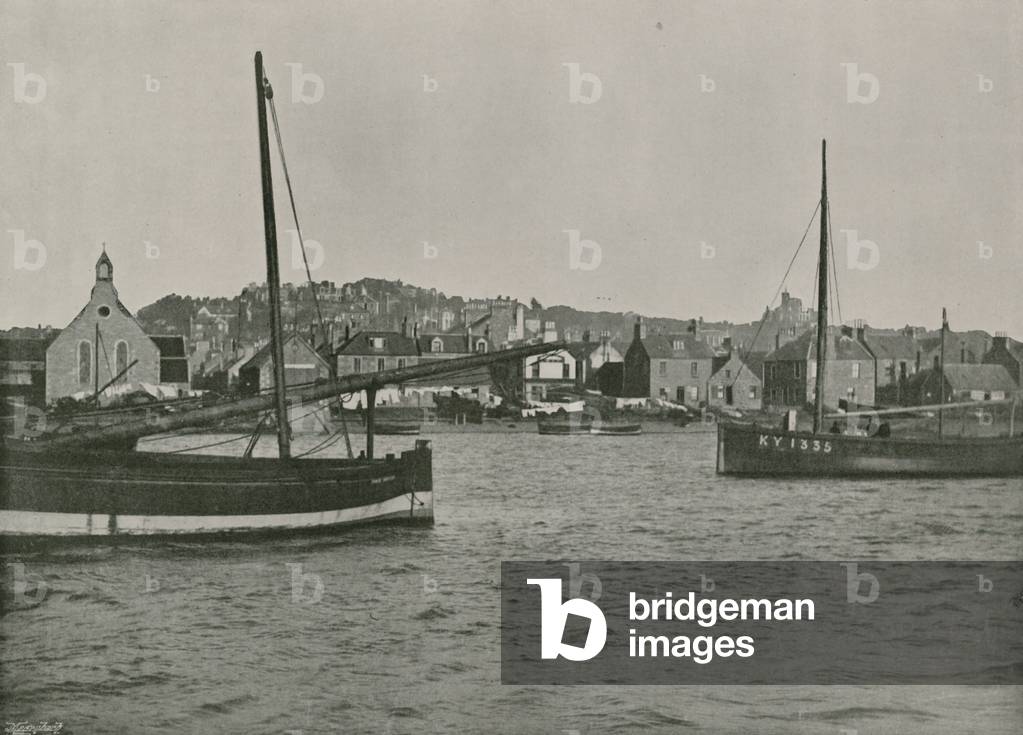 Broughty Ferry, View from the River (b/w photo)