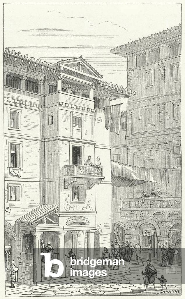 Street in Ancient Rome (engraving)