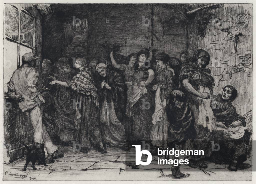 Pay-day in a Cotton Mill (etching)