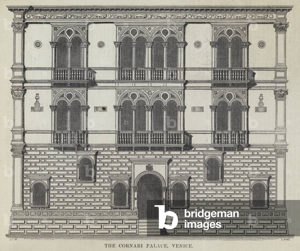 The Cornari Palace, Venice (engraving)