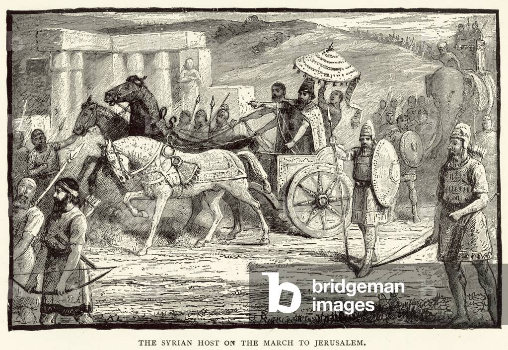 The Syrian Host on the March to Jerusalem (engraving)