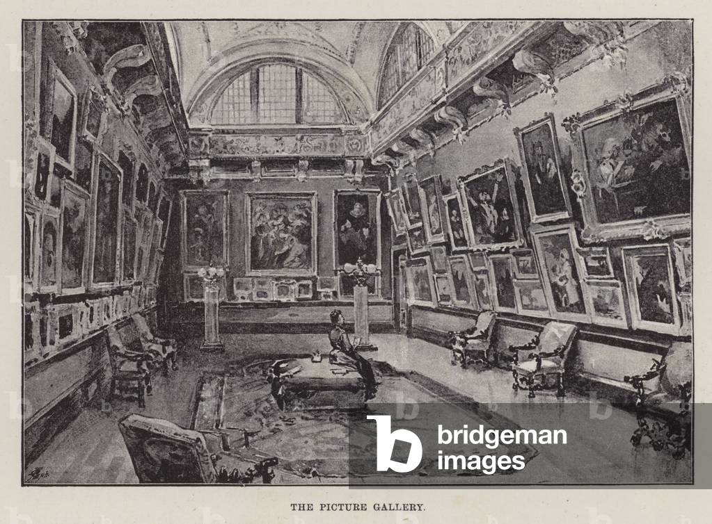Belvoir Castle, The Picture Gallery (litho)