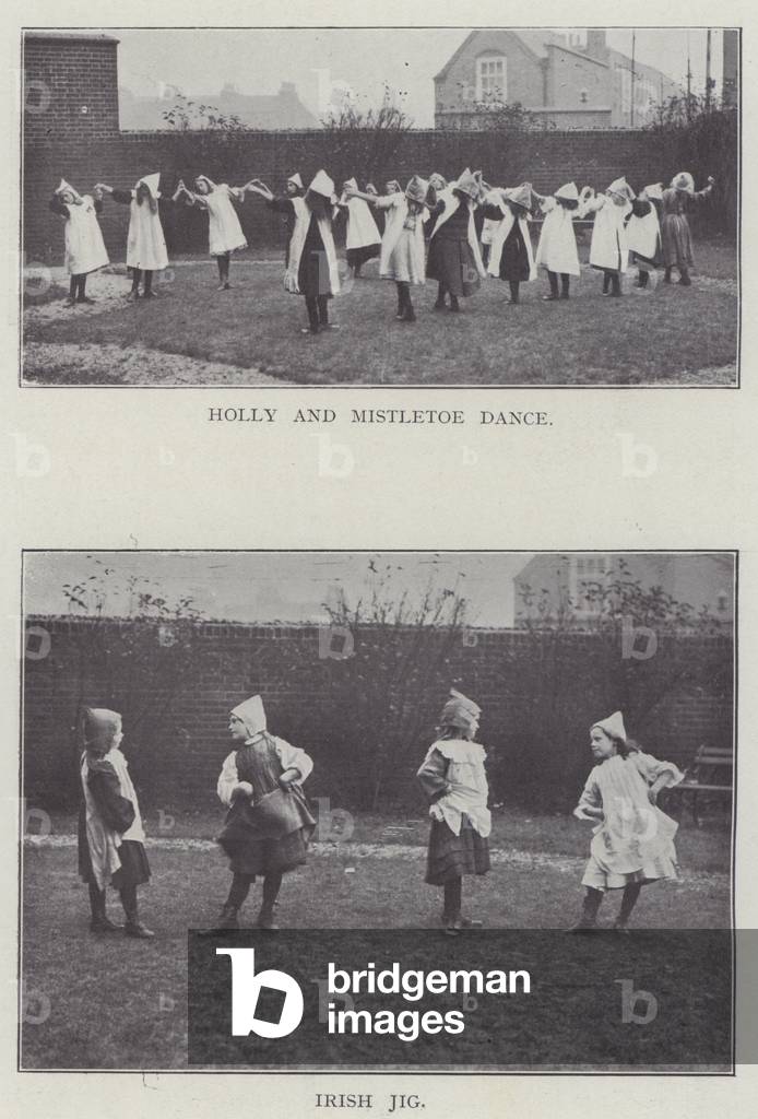 Holly and Mistletoe Dance, Irish Jig (b/w photo)