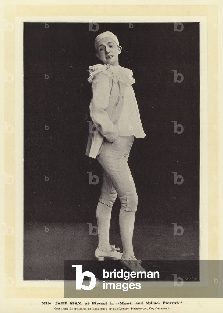 Mlle Jane May, as Pierrot in 