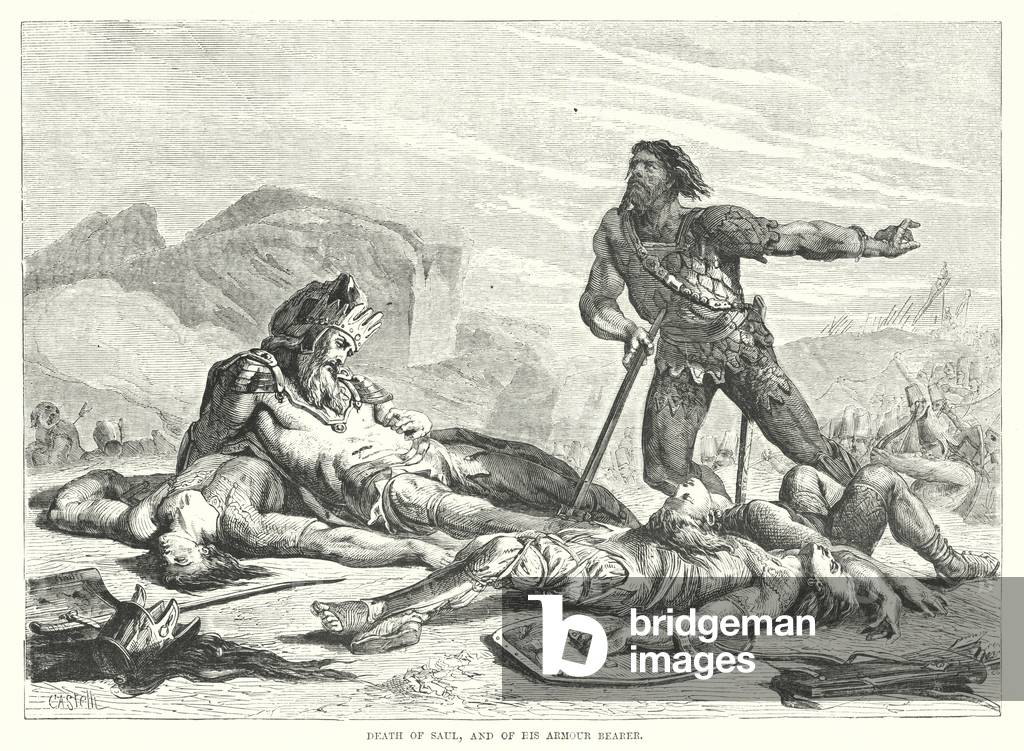 Death of Saul, and of his Armour Bearer (engraving)