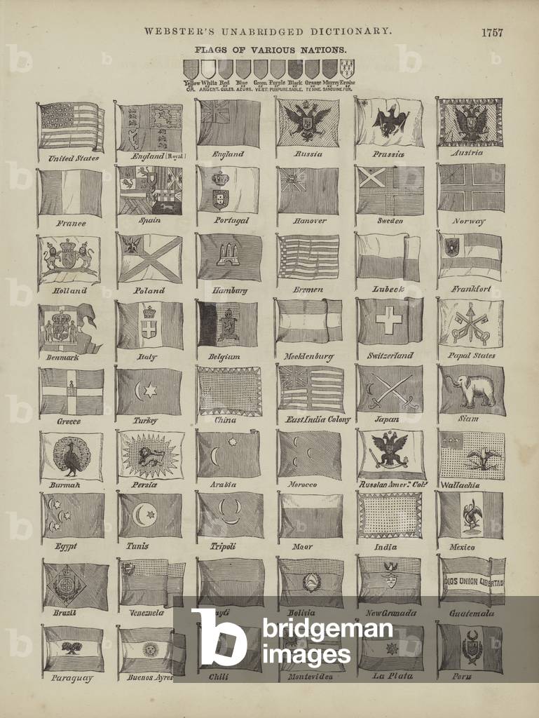 Page from Webster's Complete Dictionary (George Bell, 1877). (engraving)